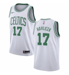 Men's Nike Boston Celtics #17 John Havlicek Swingman White NBA Jersey - Association Edition