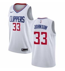 Women's Nike Los Angeles Clippers #33 Wesley Johnson Swingman White NBA Jersey - Association Edition
