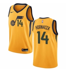 Women's Nike Utah Jazz #14 Jeff Hornacek Authentic Gold NBA Jersey Statement Edition