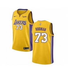 Youth Los Angeles Lakers #73 Dennis Rodman Swingman Gold Home Basketball Jersey - Icon Edition