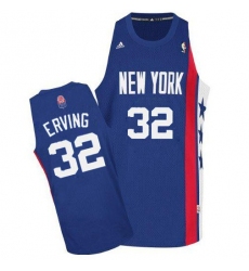 Men's Adidas Brooklyn Nets #32 Julius Erving Swingman Blue ABA Retro Throwback NBA Jersey