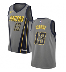 Youth Nike Indiana Pacers #13 Paul George Swingman Gray NBA Jersey - City Edition