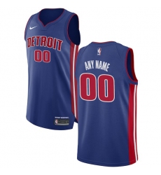 Men's Detroit Pistons Nike Blue Authentic Custom Jersey - Icon Edition