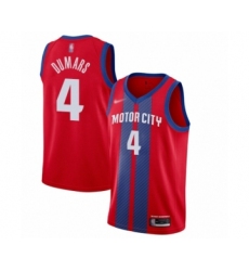 Women's Detroit Pistons #4 Joe Dumars Swingman Red Basketball Jersey - 2019 20 City Edition