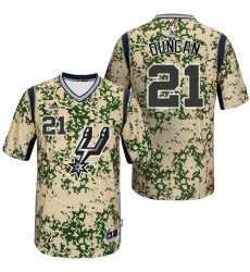 Men's Adidas San Antonio Spurs #21 Tim Duncan Swingman Camo Pride NBA Jersey