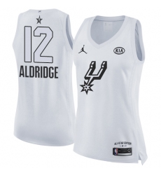 Women's Nike Jordan San Antonio Spurs #12 LaMarcus Aldridge Swingman White 2018 All-Star Game NBA Jersey