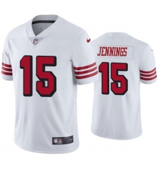 Mens San Francisco 49ers #15 Jauan Jennings Nike White Retro 1994 75th Anniversary Throwback Classic Limited Jersey