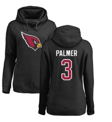 NFL Women's Nike Arizona Cardinals #3 Carson Palmer Black Name & Number Logo Pullover Hoodie