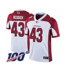 Men's Arizona Cardinals #43 Haason Reddick White Vapor Untouchable Limited Player 100th Season Football Jersey