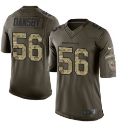 Men's Nike Arizona Cardinals #56 Karlos Dansby Elite Green Salute to Service NFL Jersey