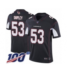 Men's Arizona Cardinals #53 A.Q. Shipley Black Alternate Vapor Untouchable Limited Player 100th Season Football Jersey