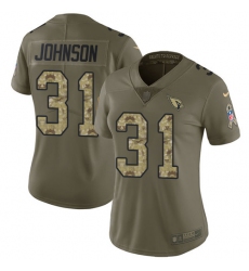 Women's Nike Arizona Cardinals #31 David Johnson Limited Olive/Camo 2017 Salute to Service NFL Jersey