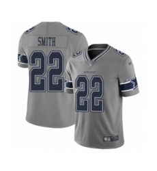 Men's Dallas Cowboys #22 Emmitt Smith Limited Gray Inverted Legend Football Jersey