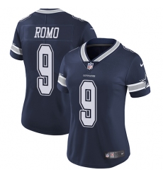 Women's Nike Dallas Cowboys #9 Tony Romo Navy Blue Team Color Vapor Untouchable Limited Player NFL Jersey