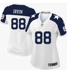 Women's Nike Dallas Cowboys #88 Michael Irvin Limited White Throwback Alternate NFL Jersey
