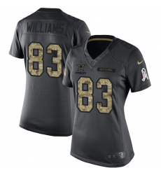 Women's Nike Dallas Cowboys #83 Terrance Williams Limited Black 2016 Salute to Service NFL Jersey