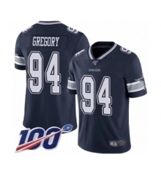 Men's Dallas Cowboys #94 Randy Gregory Navy Blue Team Color Vapor Untouchable Limited Player 100th Season Football Jersey