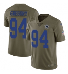 Men's Nike Dallas Cowboys #94 Randy Gregory Limited Olive 2017 Salute to Service NFL Jersey