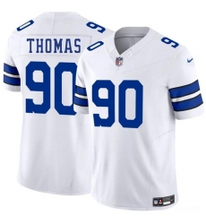 Men's Dallas Cowboys #90 Solomon Thomas White 2025 F.U.S.E. Vapor Untouchable Limited Football Stitched Jersey