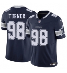 Men's Dallas Cowboys #98 Payton Turner Navy 2025 F.U.S.E. Vapor Untouchable Limited Football Stitched Jersey