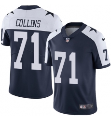 Men's Nike Dallas Cowboys #71 La'el Collins Navy Blue Throwback Alternate Vapor Untouchable Limited Player NFL Jersey