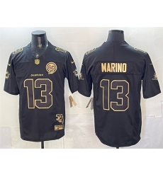 Men's Miami Dolphins #13 Dan Marino Black Gold F.U.S.E. With Limited Stitched Football Jersey