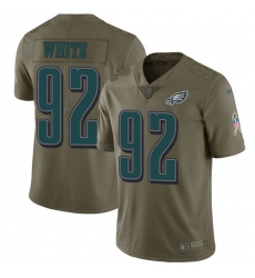 Men's Nike Philadelphia Eagles #92 Reggie White Limited Olive 2017 Salute to Service NFL Jersey
