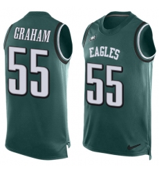 Men's Nike Philadelphia Eagles #55 Brandon Graham Limited Midnight Green Player Name & Number Tank Top NFL Jersey