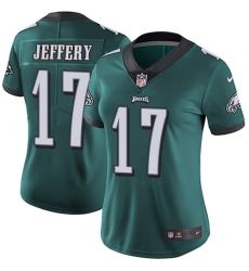 Women's Nike Philadelphia Eagles #17 Alshon Jeffery Midnight Green Team Color Vapor Untouchable Limited Player NFL Jersey