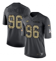 Youth Nike Philadelphia Eagles #96 Derek Barnett Limited Black 2016 Salute to Service NFL Jersey