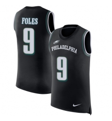 Men's Nike Philadelphia Eagles #9 Nick Foles Limited Black Rush Player Name & Number Tank Top NFL Jersey
