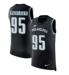 Men's Nike Philadelphia Eagles #95 Mychal Kendricks Limited Black Rush Player Name & Number Tank Top NFL Jersey