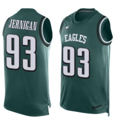 Men's Nike Philadelphia Eagles #93 Timmy Jernigan Limited Midnight Green Player Name & Number Tank Top NFL Jersey