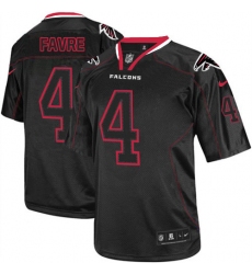 Men's Nike Atlanta Falcons #4 Brett Favre Elite Lights Out Black NFL Jersey