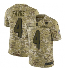 Men's Nike Atlanta Falcons #4 Brett Favre Limited Camo 2018 Salute to Service NFL Jersey