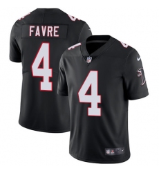 Youth Nike Atlanta Falcons #4 Brett Favre Black Alternate Vapor Untouchable Limited Player NFL Jersey