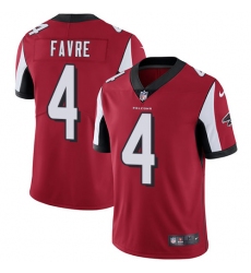 Youth Nike Atlanta Falcons #4 Brett Favre Red Team Color Vapor Untouchable Limited Player NFL Jersey