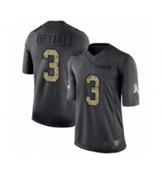Youth Atlanta Falcons #3 Matt Bryant Limited Black 2016 Salute to Service Football Jersey