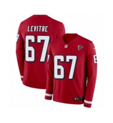 Men's Nike Atlanta Falcons #67 Andy Levitre Limited Red Therma Long Sleeve NFL Jersey