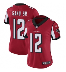 Women's Nike Atlanta Falcons #12 Mohamed Sanu Red Team Color Vapor Untouchable Limited Player NFL Jersey