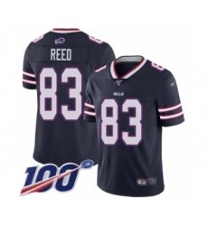Men's Buffalo Bills #83 Andre Reed Limited Navy Blue Inverted Legend 100th Season Football Jersey