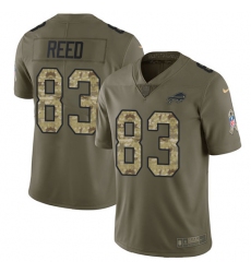 Youth Nike Buffalo Bills #83 Andre Reed Limited Olive/Camo 2017 Salute to Service NFL Jersey