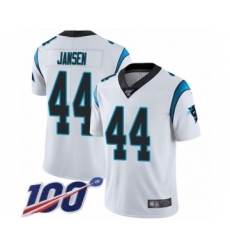 Men's Carolina Panthers #44 J.J. Jansen White Vapor Untouchable Limited Player 100th Season Football Jersey