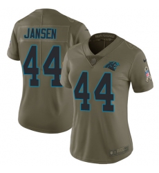 Women's Nike Carolina Panthers #44 J.J. Jansen Limited Olive 2017 Salute to Service NFL Jersey