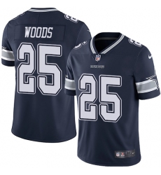 Youth Nike Dallas Cowboys #25 Xavier Woods Navy Blue Team Color Vapor Untouchable Limited Player NFL Jersey