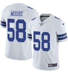 Men's Nike Dallas Cowboys #58 Damontre Moore White Vapor Untouchable Limited Player NFL Jersey