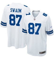 Men's Nike Dallas Cowboys #87 Geoff Swaim Game White NFL Jersey