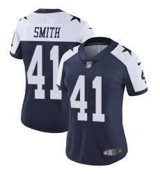 Women's Nike Dallas Cowboys #41 Keith Smith Navy Blue Throwback Alternate Vapor Untouchable Limited Player NFL Jersey