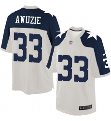 Men's Nike Dallas Cowboys #33 Chidobe Awuzie Limited White Throwback Alternate NFL Jersey