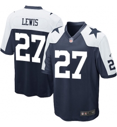 Men's Nike Dallas Cowboys #27 Jourdan Lewis Game Navy Blue Throwback Alternate NFL Jersey